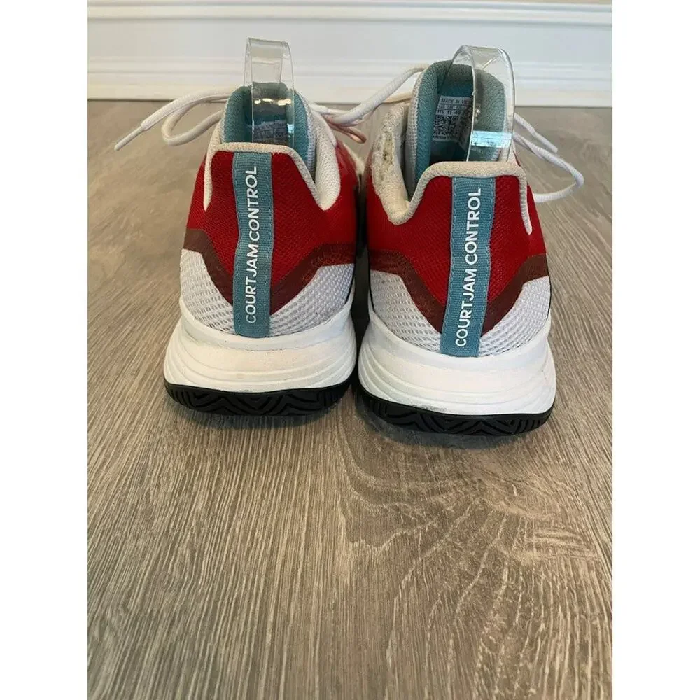 Adidas Men's CourtJam Control Sneaker white/red/black size 11.5